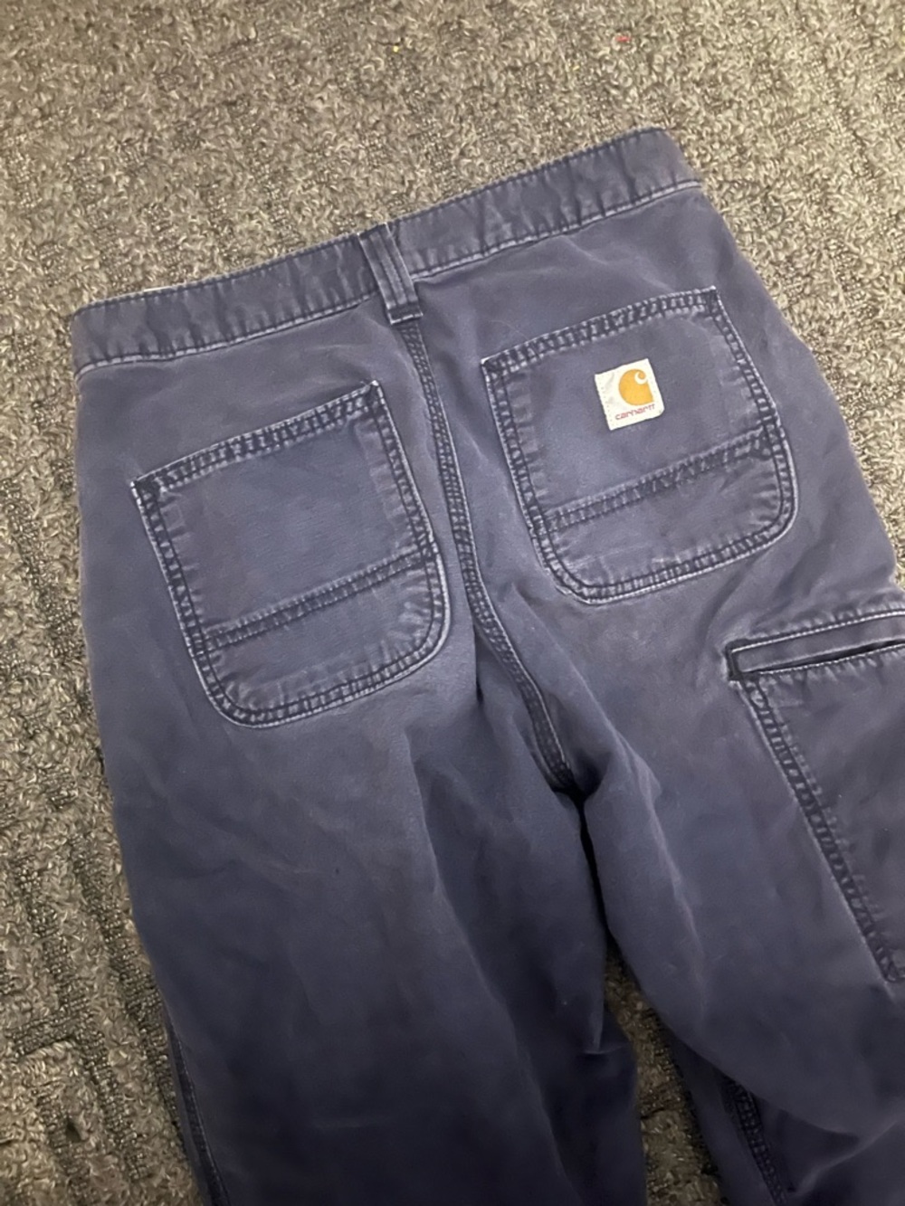Carhartt Rugged Flex Pants Mens Blue Canvas 30x32 Work Relaxed Fit 102291-412